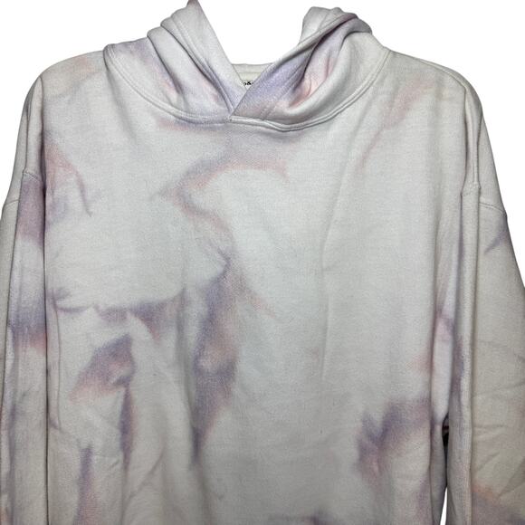 J.o&co crop hoodie sweatshirt white/pink tie-dye size G/L - Picture 2 of 7